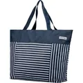 Produktbild: Oversized maritim Strandtasche Bag anndora® XXL in striped blue uni - Blau Weiß - Blau