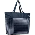 Produktbild: anndora Einkaufstasche TW-8220-232 AHOI XXL, blau / weiß, Polyester, faltbar, mit Henkeln und Reißverschluss, 58 x 44cm