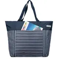 Produktbild: anndora XXL Einkaufstasche blau weiß gestreift 58 x 22-38 x 44 cm Shopper