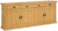 Produktbild: Sideboard Kommode im klassischen Landhausstil, Breite 202 cm, natur B/H/T: 202 cm x 83 cm x 39 cm