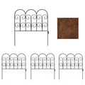 Produktbild: Schmuckzaun Metallzaun Gartenzaun 41x46 cm Zaunelemente 4er Set erweiterbar Rost