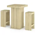 Produktbild: vidaXL 3-tlg. Gartenbar-Set Kiefernholz Imprägniert - Braun