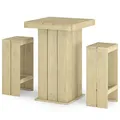 Produktbild: vidaXL Kiefernholz Imprägniert Gartenbar Set 3-TLG. Theke Bar Tresen Gartentheke Bartisch Stehtisch Barhocker Barstuhl Gartenmöbel