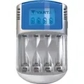 Produktbild: Varta Power Play LCD Charger + 4xAA Accu 2500mAh, 100-240 V, 50/60 Hz, 2500 mAh - Bunt