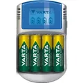 Produktbild: NiMH Akku LCD Ladegerät 1,4A Varta 57070 für AA Mignon AAA Micro mit 4 x AA 2600...