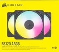 Produktbild: CORSAIR RS120 ARGB 3er-Pack 120mm Gehäuselüfter RGB schwarz Triple-Kit