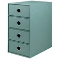 Produktbild: Rössler SOHO 4er Schubladenbox aus Papier | Büro Organizer Schreibtisch | Schubladen Organizer Büro Zubehör & Bürobedarf | Schreibtisch Organizer Box | 18 x 25 x 32 cm | 1 Stück | Farbe: Opal