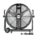 Produktbild: Trommelventilator Bodenventilator, fahrbar, 330W, Ø600mm, Windmaschine, Industrieventilator, Hallenlüfter, Standventilator, Hallenkühlung, schwarz,