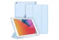 Produktbild: Fintie Tablet-Hülle für iPad 9. Gen 2021/8. Gen 2020/7. Gen 2019 10.2 Zoll mit Stifthalter, ultradünne leichte Case mit transparenter Rückseite & Auto Schlaf/Wach