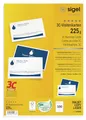 Produktbild: SIGEL LP850 Visitenkarten 3C, 100 Stück (10 Blatt), beidseitig bedruckbar, hochweiß, glatter Schnitt rundum, 225 g, 85x55 mm