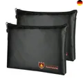 Produktbild: 2 Stück Feuerfeste Dokumententasche 34x25cm, Wasserdichte Feuerbeständige Tasche
