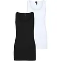 Produktbild: Vero Moda Tanktop VMMAXI MY SOFT LONG TANK TOP 2-PACK (Packung, 2-tlg) weiß L (40)
