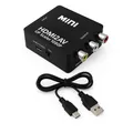 Produktbild: HDMI auf AV RCA Adapter CVBS Composite Video Audio Wandler Schwarz fur PC DVD TV