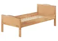 Produktbild: ERST-HOLZ Massivholzbett Schönes Seniorenbett Holzbett 90 x 200 cm Einzelbett Buche, Buche farblos lackiert
