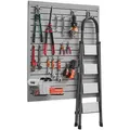 Produktbild: VEVOR Werkzeugwand 1230x1235x20mm, PVC-Garagen-Lamellenwand, grauer Wand-Organizer 136 kg pro Platte, Lamellenwandpaneel mit Kupplungsstruktur & DIY-Zuschnitt, geeignet für Lagerung & Präsentation
