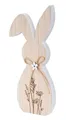 Produktbild: Levandeo® Osterhase, Deko Aufsteller Hase Holz H20cm Blumen Natur Tischdeko Frühling