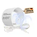 Produktbild: 100mm Abluft Zuluft Lüfter Inline Ventilator mit Kabel Stecker Schalter 230V für