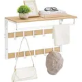 Produktbild: Vasagle Wandgarderobe mit Ablage 65 cm x 42 cm x 30 cm Weiß