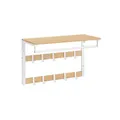Produktbild: VASAGLE Wandgarderobe mit Ablage und 10 abnehmbaren Haken eichenfarben-weiß B34LCR101W09