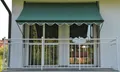 Produktbild: Angerer Klemmmarkise grün/creme 350 cm Balkonmarkise Markise Balkon