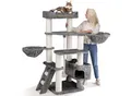 Produktbild: HAPPYPET Kratzbaum Stabil JACOB - 156 cm XXL, Katzenbaum für große Katzen, 46 kg Schwerlast Grau