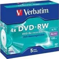 Produktbild: Verbatim DataLifePlus - 5 x DVD-RW - 4.7 GB 4x - Jewel Case (Schachtel)