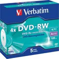 Produktbild: Verbatim DVD-RW, 4,7 GB, 5 Jewelcases 170218