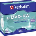 Produktbild: Verbatim DVD-RW Matt Silver 4x; Packungsinhalt: 5 Stück