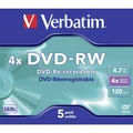 Produktbild: Verbatim 43285 DVD-RW Rohling 4.7 GB 5 St. Jewelcase Wiederbeschreibbar