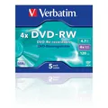Produktbild: VERBATIM DVD-RW SERL 4.7GB 5er JewelCase Rohlinge Datenträger Speichermedien