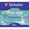 Produktbild: Verbatim 43285 DVD-RW Rohling 4.7 GB 5 St. Jewelcase Wiederbeschreibbar