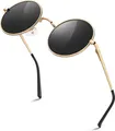 Produktbild: Hippie Sonnenbrille Herren Damen Polarisiert Retro Rund 70er Klein UV 100% Kat 3