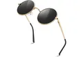 Produktbild: LuxusKollektion Retrosonnenbrille Sonnenbrille Herren polarisiert rund UV Schutz Cat3 CE 1 Gold Grau