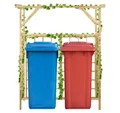 Produktbild: furnicato Rosenbogen Holz-Pergola für 2 Mülltonnen 140x80x168 cm grün imprägniert, 1 St.