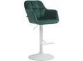 Produktbild: CLP Barhocker Natoma Samt I 360° Drehbar, Metallgestell Höhenverstellbar Mit Fußstütze I Tresenhocker Mit Gepolstertem Sitz Und Rücklehne