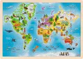 Produktbild: goki 57460 Einlegepuzzle Welt 46,5 x 33 x 1 cm, Holz, 192 Teile, bunt