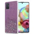 Produktbild: Cadorabo Hülle für Samsung Galaxy A71 5G Schutz Hülle in Lila Handyhülle TPU Etui Glitter Cover Case Glitzer