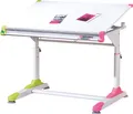Produktbild: Inter Link Schreibtisch 2COLORIDO Weiß pink-grün MDF