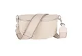 Produktbild: MIRROSI Bauchtasche Damen, Echtleder, Made in Italy, Umhängetasche, Brusttasche, (Schultertasche für jeden Anlass (1 Tasche & 2 Gurte), Crossbody Bag, Beige, gemusterten& verstellbaren Schulterriemen