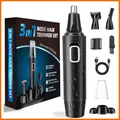 Produktbild: Nasenhaartrimmer 3 in 1 Set, USB Wiederaufladbar mit Doppelklingen, Edelstahl