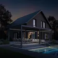 Produktbild: Deluxe Elektrisch Pavillon Terrassenüberdachung Alu LED 3,6x7,2 M