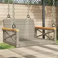 Produktbild: vidaXL Hängesessel Grau 63x62x40 cm Poly Rattan