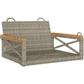 Produktbild: vidaXL Hängesessel Grau 63x62x40 cm Poly Rattan