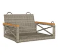 Produktbild: vidaXL Gartenbank Hängesessel Grau 63x62x40 cm Poly Rattan (1-St)