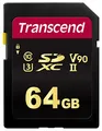 Produktbild: Transcend 64GB SDXC 700S Speicherkarte UHS-II, C10, U3, V90, 8K, Ultra HD, bis zu 285/180 MB/s, entwickelt für DSLR-Kameras und professionelle Camcorder - TS64GSDC700S