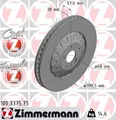 Produktbild: 2x Bremsscheibe Zimmermann 100.3375.75 2 Bremsscheiben Vorderachse Vorne