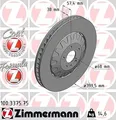 Produktbild: 2x ZIMMERMANN Bremsscheibe Vorderachse u.a. für AUDI, VW
