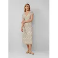 Produktbild: s.Oliver Midikleid Kleid Antailliertes Midikleid aus Strickjersey mit V-Ausschnitt beige S (36)