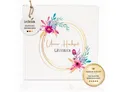 Produktbild: LifeDesign Notizbuch Hochzeitsbuch, Gästebuch zur Hochzeit, 21x21cm, Hardcover, stabile Fadenbindung, edles Papier