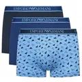 Produktbild: Emporio Armani Boxershorts Unterwäsche Trunk Cotton blau/dunkelblau gemustert Herren - 3 Stück blau S